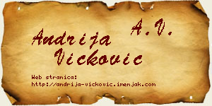 Andrija Vicković vizit kartica